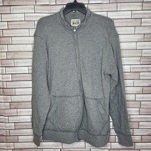 Converse One Star Jacket Men's Extra Large XL Grey Full Zipper 2 Pockets Vintage